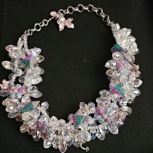 Sassy Jones Crystal Bloom Necklace with Multicolor Highlights